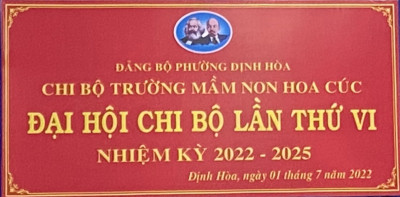 Đại hội Chi bộ trường Mầm non Hoa Cúc nhiệm kỳ 2022 - 2025