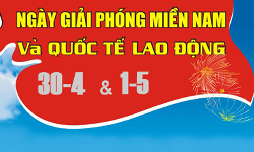 THÔNG BÁO  Về việc nghỉ lễ 30/4 & 1/5/2021