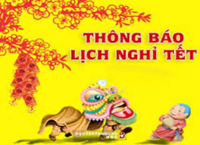 Thông báo nghỉ tết Dương lịch 2017