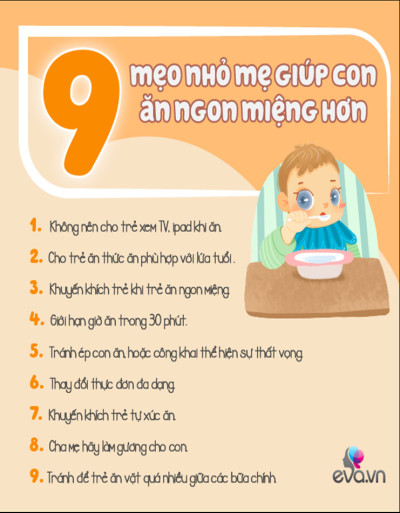 Mẹo giúp trẻ ăn ngon miệng