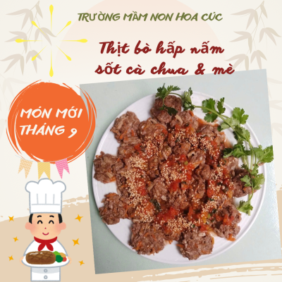 Món ăn mới trong tháng 9 cho các bé Trường Mầm Non Hoa Cúc