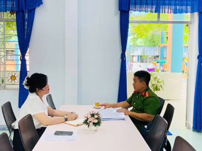 Trường Mầm Non Hoa Cúc đón đoàn kiểm tra phòng cháy chữa cháy