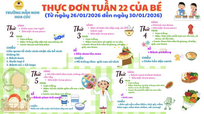Thực đơn tuần 22