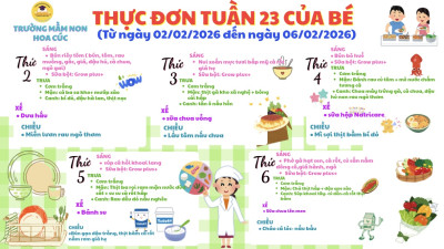 Thực đơn tuần 23