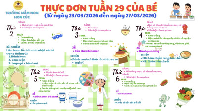 Thực đơn tuần 29