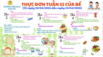 Thực đơn tuần 33