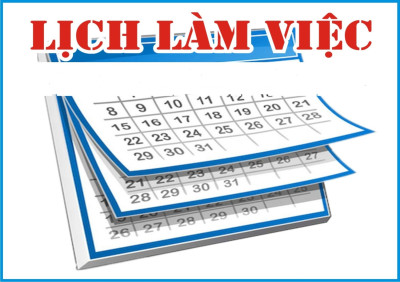Lịch làm việc tuần 16/2026
