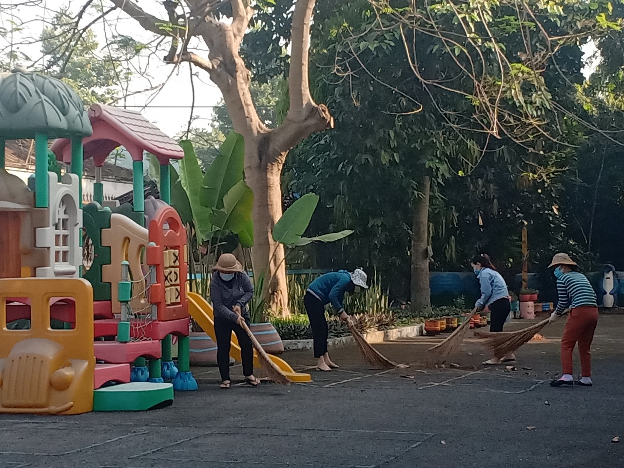 Công tác chuẩn bị đón trẻ đến trường sau những ngày nghỉ phòng chống dịch Covid 19 và nghỉ tết Nguyên đán