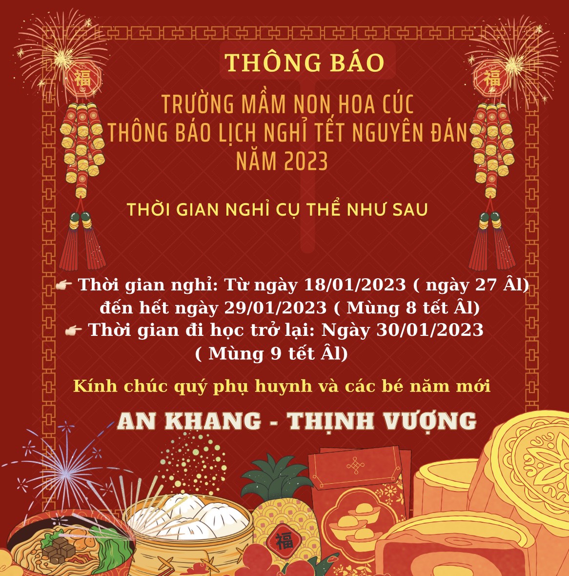 THÔNG BÁO NGHỈ TẾT 1