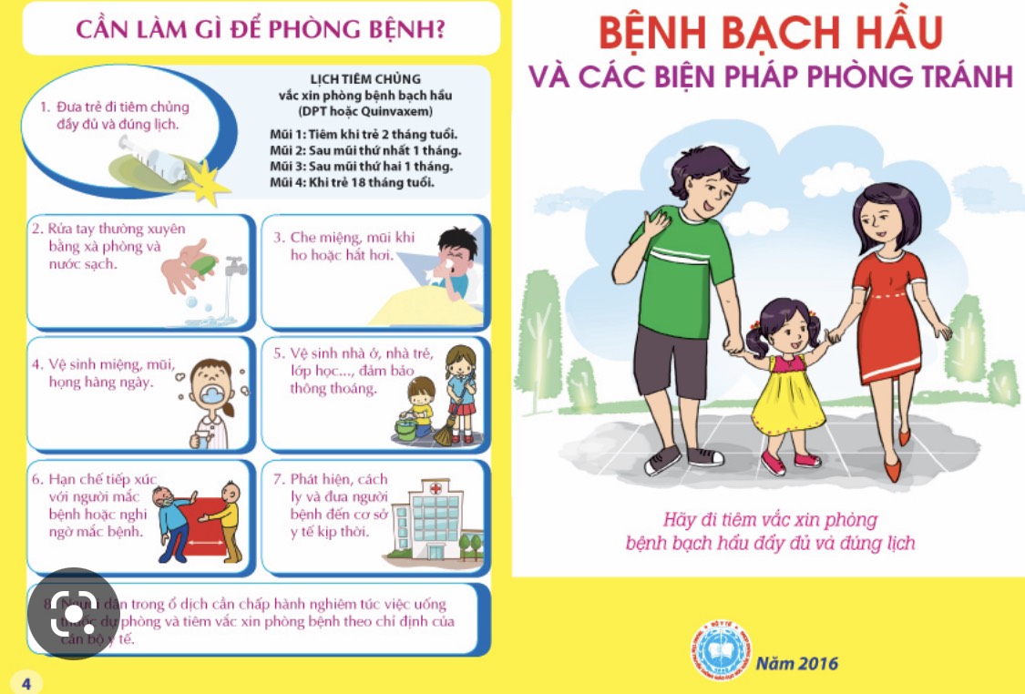 Cách phòng bệnh bạch hầu cho trẻ