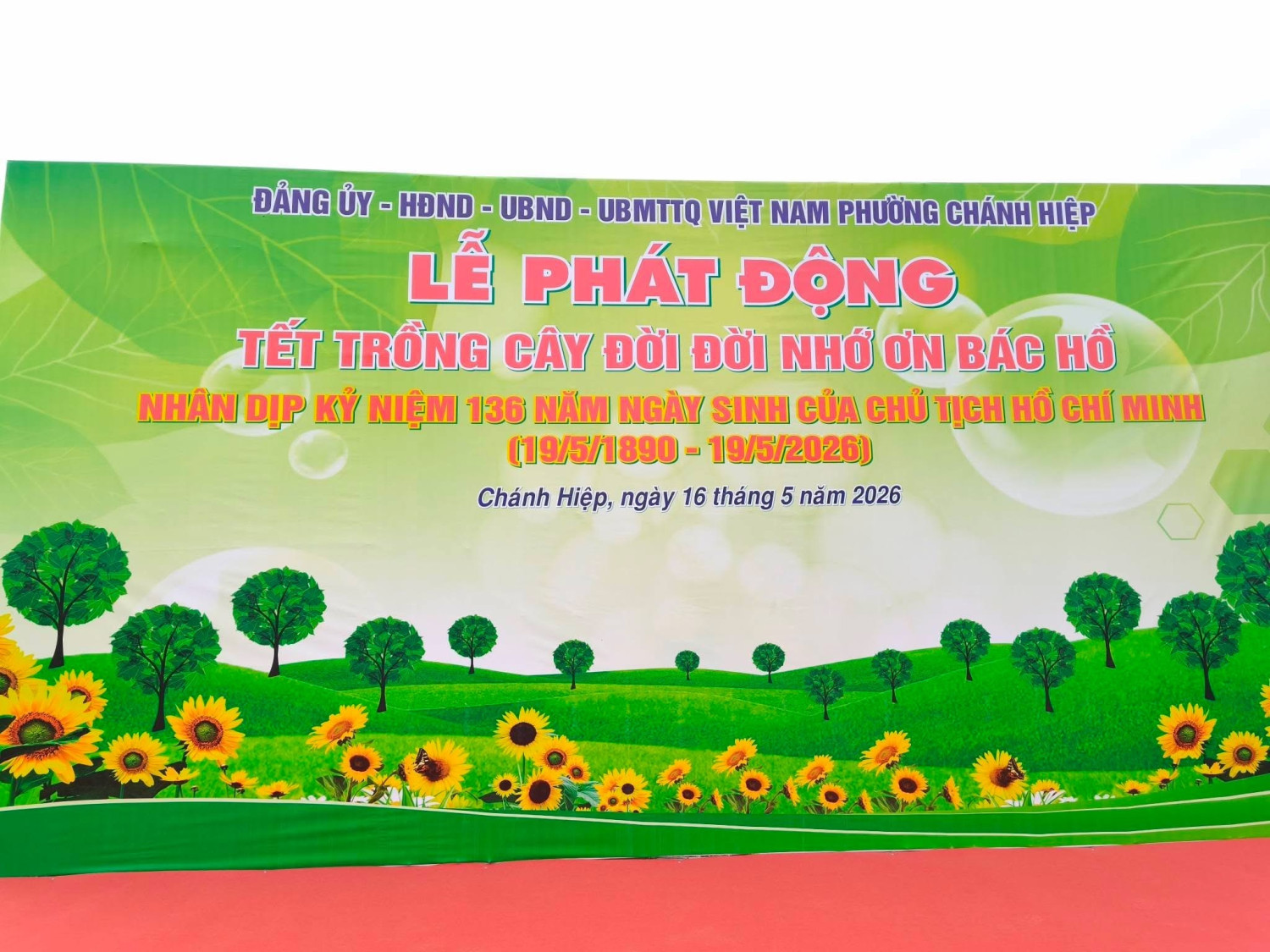 Thanh niên trường mầm non Hoa Cúc tham gia:  Lễ phát động "Tết trồng cây đời đời nhớ ơn Bác Hồ”