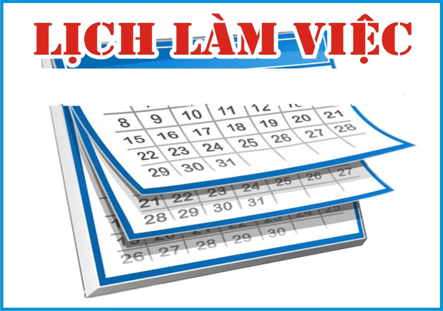 Lịch làm viêc tuần 31/2026